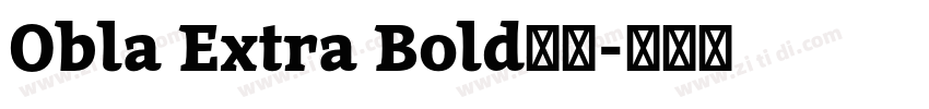 Obla Extra Bold字体字体转换